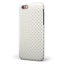 The Golden Micro Dot Pattern iPhone 6/6s or 6/6s Plus 2-Piece Hybrid INK-Fuzed Case