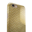 The Golden Surface with White Chevron iPhone 6/6s or 6/6s Plus 2-Piece Hybrid INK-Fuzed Case
