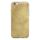 The Golden Surface with White Chevron iPhone 6/6s or 6/6s Plus 2-Piece Hybrid INK-Fuzed Case