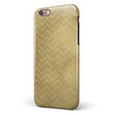 The Golden Surface with White Chevron iPhone 6/6s or 6/6s Plus 2-Piece Hybrid INK-Fuzed Case