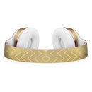 The Golden Surface with White Chevron Full-Body Skin Kit for the Beats by Dre Solo 3 Wireless Headphones