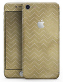 The Golden Surface with White Chevron - Skin-kit for the iPhone 8 or 8 Plus