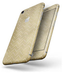 The Golden Surface with White Chevron - Skin-kit for the iPhone 8 or 8 Plus