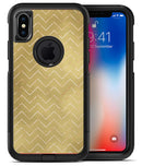The Golden Surface with White Chevron - iPhone X OtterBox Case & Skin Kits