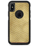 The Golden Surface with White Chevron - iPhone X OtterBox Case & Skin Kits