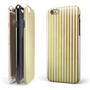 The Golden Vertical Stripes iPhone 6/6s or 6/6s Plus 2-Piece Hybrid INK-Fuzed Case