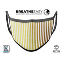 The Golden Vertical Stripes - Made in USA Mouth Cover Unisex Anti-Dust Cotton Blend Reusable & Washable Face Mask with Adjustable Sizing for Adult or Child