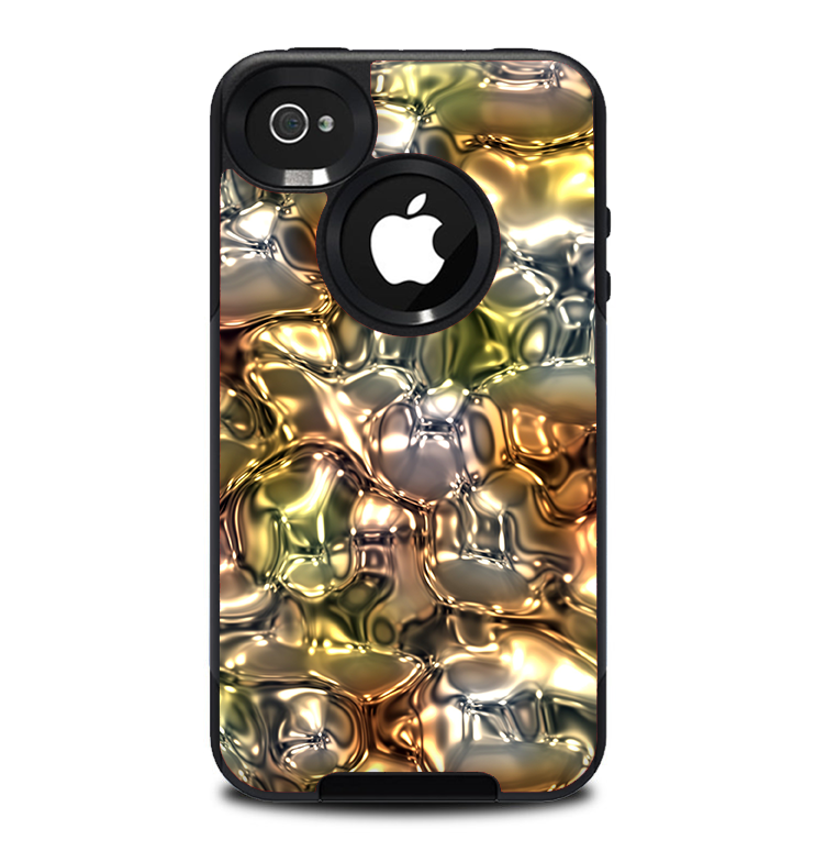 The Golden and Yellow Mercury Skin for the iPhone 4-4s OtterBox Commuter Case