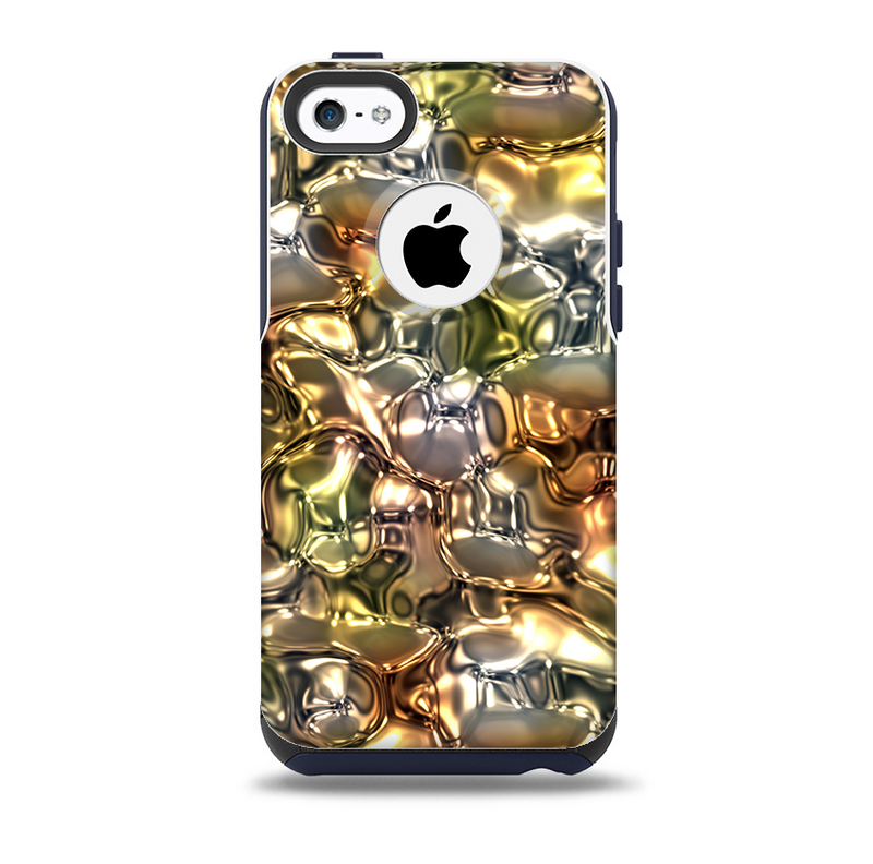 The Golden and Yellow Mercury Skin for the iPhone 5c OtterBox Commuter Case