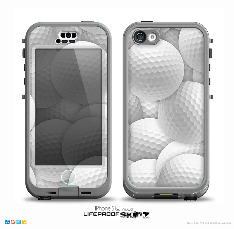 The Golf Ball Overlay Skin for the iPhone 5c nüüd LifeProof Case