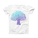 The Gradiated Tree of Life ink-Fuzed Front Spot Graphic Unisex Soft-Fitted Tee Shirt