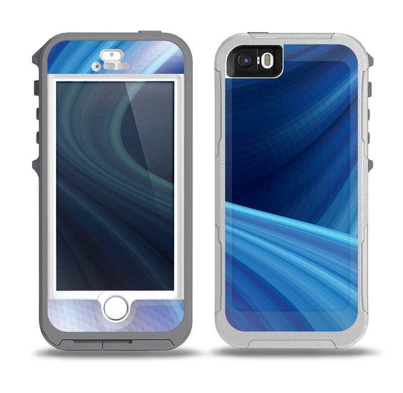 The Gradient Waves of Blue Skin for the iPhone 5-5s OtterBox Preserver WaterProof Case