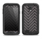The Gray & Black Sketch Chevron Samsung Galaxy S4 LifeProof Nuud Case Skin Set