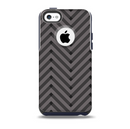 The Gray & Black Sketch Chevron Skin for the iPhone 5c OtterBox Commuter Case