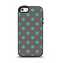 The Gray & Blue Polka Dot Apple iPhone 5-5s Otterbox Symmetry Case Skin Set
