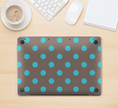 The Gray & Blue Polka Dot Skin Kit for the 12" Apple MacBook (A1534)