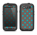 The Gray & Blue Polka Dot Samsung Galaxy S4 LifeProof Nuud Case Skin Set