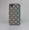 The Gray & Blue Polka Dot Skin-Sert for the Apple iPhone 4-4s Skin-Sert Case