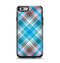 The Gray & Bright Blue Plaid Layered Pattern V5 Apple iPhone 6 Otterbox Symmetry Case Skin Set
