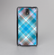 The Gray & Bright Blue Plaid Layered Pattern V5 Skin-Sert Case for the Samsung Galaxy Note 3