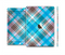 The Gray & Bright Blue Plaid Layered Pattern V5 Skin Set for the Apple iPad Pro