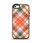 The Gray & Bright Orange Plaid Layered Pattern V5 Apple iPhone 5-5s Otterbox Symmetry Case Skin Set
