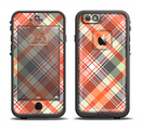 The Gray & Bright Orange Plaid Layered Pattern V5 Apple iPhone 6/6s LifeProof Fre Case Skin Set