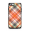 The Gray & Bright Orange Plaid Layered Pattern V5 Apple iPhone 6 Otterbox Symmetry Case Skin Set