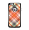 The Gray & Bright Orange Plaid Layered Pattern V5 Apple iPhone 6 Plus Otterbox Commuter Case Skin Set