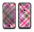 The Gray & Bright Pink Plaid Layered Pattern V5 Apple iPhone 6/6s LifeProof Fre Case Skin Set
