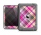 The Gray & Bright Pink Plaid Layered Pattern V5 Apple iPad Air LifeProof Fre Case Skin Set