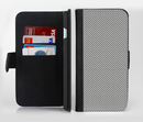 The Gray Carbon FIber Pattern Ink-Fuzed Leather Folding Wallet Credit-Card Case for the Apple iPhone 6/6s, 6/6s Plus, 5/5s and 5c