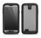 The Gray Carbon FIber Pattern Samsung Galaxy S4 LifeProof Nuud Case Skin Set