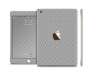 The Gray Carbon FIber Pattern Full Body Skin Set for the Apple iPad Mini 3