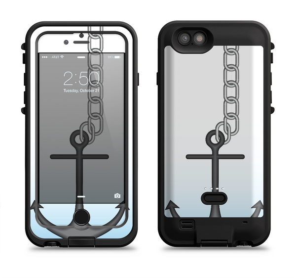 The Gray Chained Anchor Apple iPhone 6/6s LifeProof Fre POWER Case Skin Set