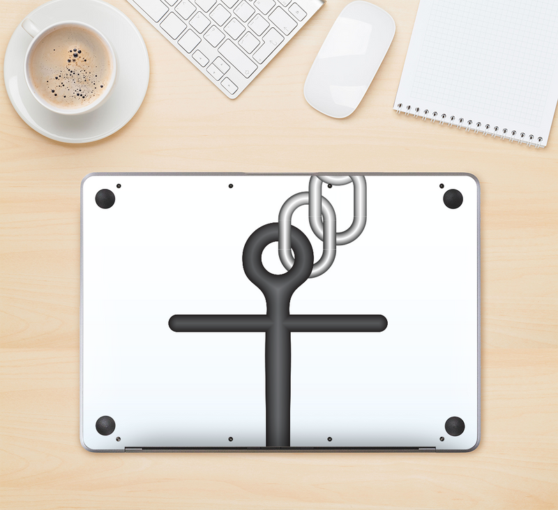 The Gray Chained Anchor Skin Kit for the 12" Apple MacBook (A1534)