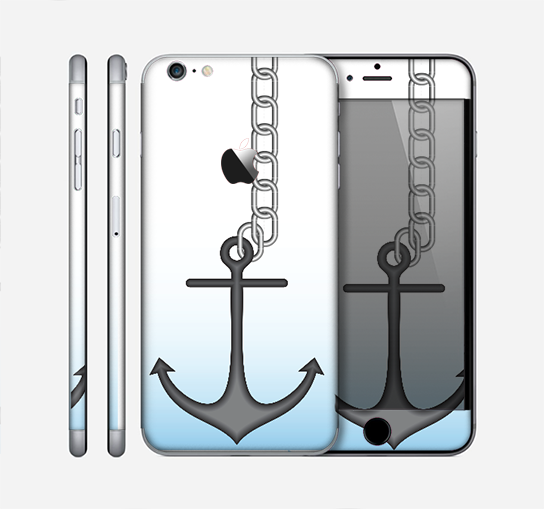 The Gray Chained Anchor Skin for the Apple iPhone 6 Plus