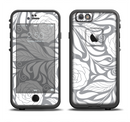 The Gray Floral Pattern V3 Apple iPhone 6/6s LifeProof Fre Case Skin Set
