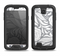 The Gray Floral Pattern V3 Samsung Galaxy S4 LifeProof Nuud Case Skin Set