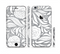 The Gray Floral Pattern V3 Sectioned Skin Series for the Apple iPhone 6 Plus