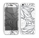The Gray Floral Pattern V3 Skin for the Apple iPhone 5c