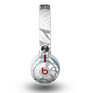 The Gray Floral Pattern V3 Skin for the Beats by Dre Mixr Headphones