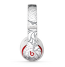The Gray Floral Pattern V3 Skin for the Beats by Dre Studio (2013+ Version) Headphones