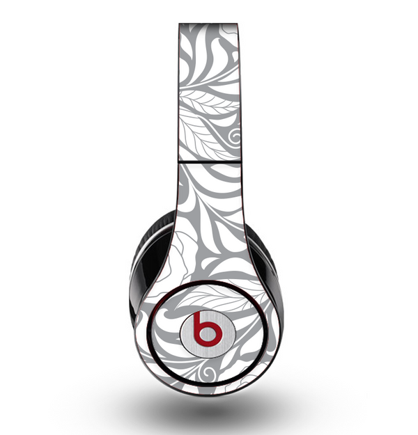 The Gray Floral Pattern V3 Skin for the Original Beats by Dre Studio Headphones