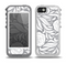 The Gray Floral Pattern V3 Skin for the iPhone 5-5s OtterBox Preserver WaterProof Case