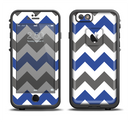 The Gray & Navy Blue Chevron Apple iPhone 6/6s LifeProof Fre Case Skin Set