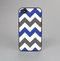 The Gray & Navy Blue Chevron Skin-Sert for the Apple iPhone 4-4s Skin-Sert Case