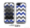 The Gray & Navy Blue Chevron Skin for the Apple iPhone 5c LifeProof Case