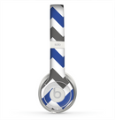 The Gray & Navy Blue Chevron Skin for the Beats by Dre Solo 2 Headphones