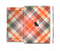 The Gray & Orange Plaid Layered Pattern V5 Full Body Skin Set for the Apple iPad Mini 2
